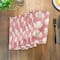 Pink Floral Pattern 10" x 10" Cotton Twill Napkin